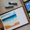 오일파스텔로 그리는 풍경화 이미지