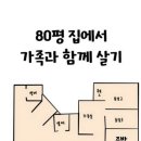 8평 집에서 혼자 살기 vs 80평에서 다 같이 살기 이미지