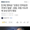 명태균 "김영선 전략공천 해주겠다말씀" 검찰 문자확보 이미지