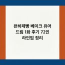 상업용 72 | 천하제빵 베이크 유어 드림 1화 후기 72인 라인업 정리