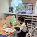 기초아크릴화 | 홍대 원데이클래스 성인취미미술 화실 이즈드로잉 엄마랑 아크릴화 모래 백드롭페인팅 실내데이트 후기