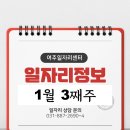 24년 1월 3째주 일자리정보 안내드립니다!