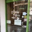 강아지를 미용하는 여자 이미지