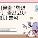 대전느리울중학교 | 2025년 2학기 느리울중학교 1학년 중간고사 시험지 분석