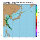 제4호 태풍 하구핏 예상 진로 이미지