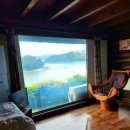 계곡가에 통나무집민박 | 여수단체펜션·여수독채펜션 추천｜바다위에통나무펜션에서 만난 노을 한 장면