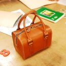 가죽 미니 보스턴백 만들기 이미지