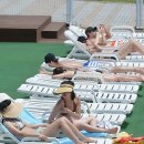 [SS포토]한강 수영장에서 즐기는 일광욕 이미지