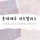 롯데 제주 아트빌라스, 이종호 &amp; 도미니크 페로 숙박 후기