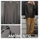 아모멘토(Amomento) 스트라이프 보트넥 롱슬리브 Grey 리뷰 : 유려한 롱슬리브