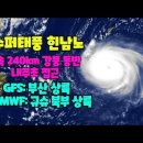 11호 태풍 힌남노, GFS 부산 상륙, ECMWF 규슈 북부 상륙 예상 이미지