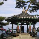 낙산의 겨울 바다와 화재 전 낙산사모습 이미지