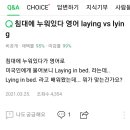 누워있다 영어로 laying VS lying 이미지