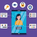 스마트폰으로 연결되는 디지털 세상 이미지