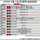 2016년 11월 11일 (금요일) 축구중계 방송편성표 이미지