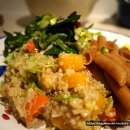 마크로바이오틱 저녁식사 --- 요리의 세계와 식단짜기(귀리 파스타, 샐러드 ,퀴노아 & 야채) 이미지