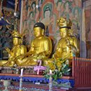 진주 청곡사 목조석가여래삼존좌상 이미지