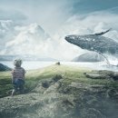 물뿜는 고래 이미지