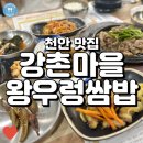 왕우렁쌈밥 | (천안 맛집) 강촌마을왕우렁쌈밥, 다양한 반찬과 우렁쌈장이 맛있었던 곳!