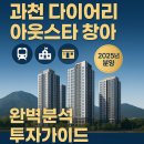 과천중앙고등학교 | 2025년 과천 다이어리 아웃스타 창아 완벽 분석: 입지부터 투자가치까지 총정리