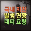 <b>국내</b> 지진 <b>발생</b> <b>현황</b>과 대피 요령