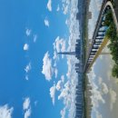 서울 광진구 테크노마트 애슐리 난간의 하늘공원에서 본 롯데타워와 올림픽대교(2024.7.7) 이미지