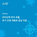 바이오텍 | 바이오텍 투자 흐름, 후기 단계 개발로 중심 이동