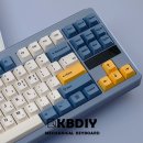 KBDiy PBT 살구색 노란색 키캡, 기계식 키보드용 한국 체리 프로필 키캡, 7U DIY 커스텀, GMK67 GMK75, 145 키 이미지