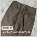 브라운 | [AURALEE] 오라리 하드 트위스트 데님 와이드 팬츠 모카 브라운 후기!