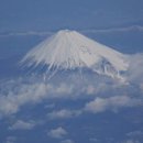 富士見 루트(2)-동시간대의 후지산 비행기 촬영 사진과 신칸센 차창 후지산 촬영 비교 이미지