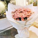 ＜100송이 연핑크 미니장미 대형 꽃다발 프로포즈 기념일 생일 강남 서초 용산 송파 꽃집 꽃배달서비스＞ 이미지