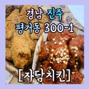 경남 진주 평거동 자담치킨! 양념반 후라이드반 리뷰^^