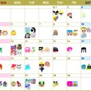 팝픈뮤직 캐릭터 생일 달력 (6월)