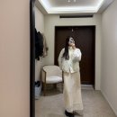 니어플라워 | 망고매니플리즈 한남 쇼룸 방문, 피팅 후기ㅣ니어체크셔츠, 피오라 셔링 블루종, 블루미 레이스 스커트