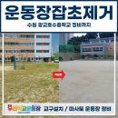 광교호수중학교 | 운동장잡초제거, 수원 광교호수중학교 정비 작업까지