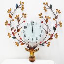 유럽풍 꽃사슴 벽걸이 시계, 인테리어소품 이미지