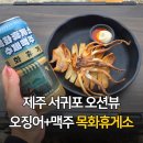 그림책휴게소 | 제주 서귀포 올레1코스 목화휴게소 | 오션뷰 반건조오징어 구이 맛집