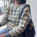 집에 있던 실로 이것저것 떠보아요 (바늘이야기 라운드넥조끼, 봄맞이 꽃키링, 파우치, 한길긴뜨기가방)