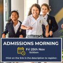 Come join us on the 25th November for our Admissions Morning 이미지