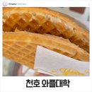 와플대학 미사중앙캠퍼스 | 천호 와플대학 : 사과잼와플 라떼 포장 후기 _ 가격 메뉴판