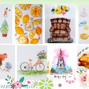 감성 수채화 이미지