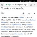 조나단 네타냐후(Jonathan Netanyahu). 이미지