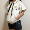 후드반팔티 티셔츠 여성 지센 후드티 루즈핏