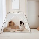 (12/21)크리스마스 행잉_키즈 바느질 | &#39;낮에는 놀이텐트, 밤에는 난방텐트&#39; 아기범퍼침대에도 딱 맞아요(+바이맘 키즈텐트 내돈내산)