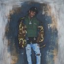 Travis Scott. acrylic on canvas. 49.5cm x 64.5cm. 2021 이미지