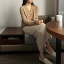 프리미엄 라쿤 브이넥 가디건 4color 이미지