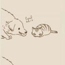 개와 고양이 만화 이미지