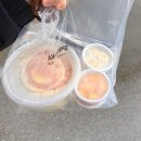 양산 석산 카페 힙한 블랙 컨셉의 수플레 팬케이크 미니카페 포장 후기