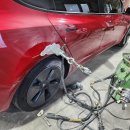 성원3급자동차부분정비공업사 | 테슬라 모델3 가장 어려운 색 레드, 알루미늄 휀더 판금과 멀티코트 컬러 도장 성공기