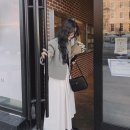 윤지 헤어라인 | 봄 핀터레스트 | 화이트 플레어 스커트 롱 스커트 코디&amp;위시리스트